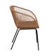 SILLA NATURAL PE-ACERO SALÓN 57 X 58 X 81 CM