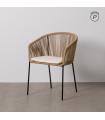 SILLA NATURAL PE-ACERO SALÓN 55 X 54 X 79 CM