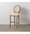 TABURETE NATURAL-BLANCO TEJIDO-MADERA 45 X 55 X 116 CM