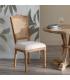 SILLA NATURAL-BLANCO MADERA-RATÁN SALÓN 44 X 48 X 98 CM