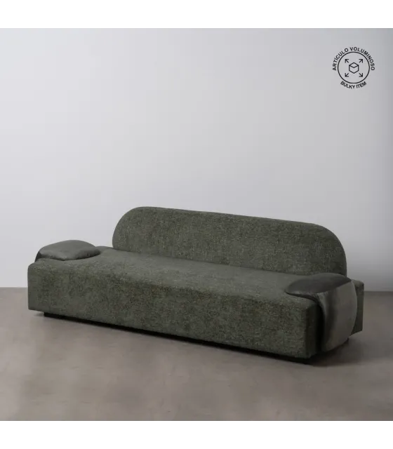SOFÁ VERDE TEJIDO SALÓN 222 X 92 X 70 CM
