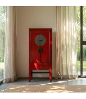 ARMARIO ROJO MADERA-MDF 83,50 X 45 X 195 CM