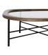 MESA CENTRO NATURAL-NEGRO MADERA-METAL 120 X 69 X 33 CM