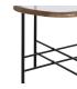 MESITA NATURAL-NEGRO MADERA-METAL 61 X 50 X 53 CM