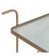 CAMARERA RUEDAS ORO METAL-CRISTAL 61 X 40 X 70 CM