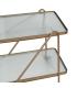 CAMARERA RUEDAS ORO METAL-CRISTAL 61 X 40 X 70 CM