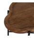 S/2 MESA CENTRO NATURAL MADERA / CRISTAL 89 X 50 X 40 CM
