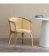 SILLA NATURAL MADERA-RATÁN 56 X 58 X 77 CM