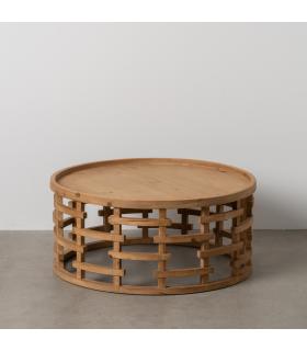 MESA CENTRO NATURAL DM-MADERA 80 X 80 X 36 CM