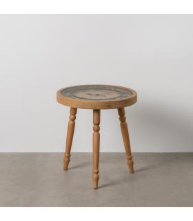 MESITA RELOJ NATURAL DM-MADERA 50 X 50 X 52,50 CM
