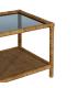 MESA CENTRO NATURAL RATÁN / CRISTAL 90 X 40 X 42 CM