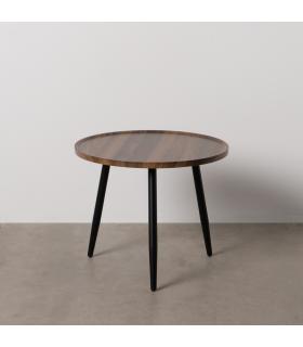 MESA AUXILIAR MARRÓN DM-METAL SALÓN 60 X 60 X 49,50 CM