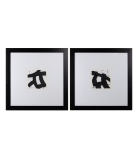 CUADRO PINTURA 2/M NEGRO-BLANCO 113 X 1,70 X 113 CM