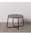 MESA CENTRO MARRÓN DM-METAL SALÓN 60 X 60 X 45 CM