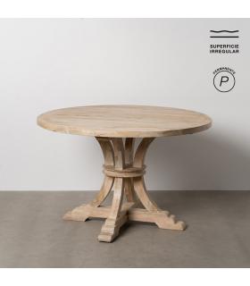 MESA COMEDOR BLANCO ROZADO 120 X 120 X 76 CM