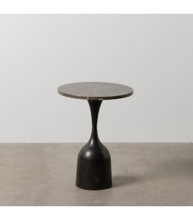 MESITA NEGRO METAL-MÁRMOL 40 X 40 X 53 CM