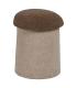 S/2 PUF BEIGE-MARRÓN TEJIDO 40 X 40 X 48 CM