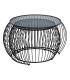S/2 MESA CENTRO NEGRO METAL-CRISTAL 89 X 80 X 51 CM