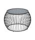 S/2 MESA CENTRO NEGRO METAL-CRISTAL 89 X 80 X 51 CM