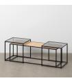 S/3 MESA CENTRO NATURAL-NEGRO 97,50 X 34 X 35 CM