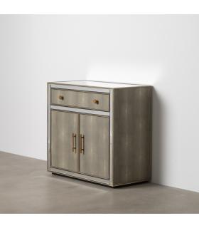 MUEBLE RECIBIDOR ESPEJO GRIS-PLATA 81 X 41 X 76,50 CM