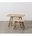 S/2 MESITAS NATURAL BAMBÚ 60 X 32 X 41 CM