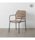 SILLA BEIGE-ANTRACITA ACERO EXTERIOR 53 X 63 X 78 CM