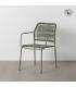 SILLA VERDE ACERO EXTERIOR 53 X 63 X 78 CM
