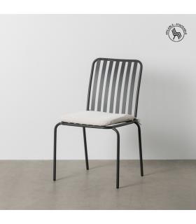 SILLA ANTRACITA ACERO EXTERIOR 52 X 57 X 87 CM