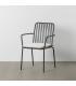 SILLA ANTRACITA ACERO EXTERIOR 56 X 57 X 87 CM