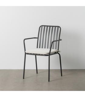 SILLA ANTRACITA ACERO EXTERIOR 56 X 57 X 87 CM