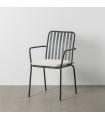 SILLA ANTRACITA ACERO EXTERIOR 56 X 57 X 87 CM