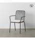 SILLA ANTRACITA ACERO EXTERIOR 56 X 57 X 87 CM