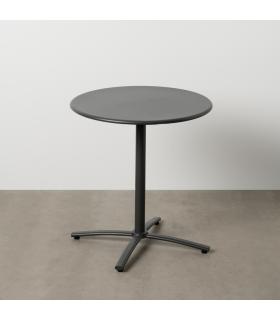 MESA AUXILIAR PLEGABLE ANTRACITA ACERO 70 X 70 X 72 CM