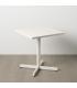 MESA AUXILIAR PLEGABLE BLANCO ACERO 70 X 70 X 74 CM