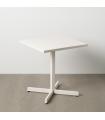 MESA AUXILIAR PLEGABLE BLANCO ACERO 70 X 70 X 74 CM