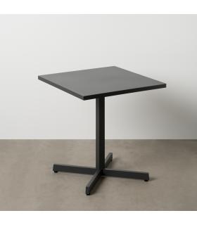 MESA AUXILIAR PLEGABLE ANTRACITA ACERO 70 X 70 X 74 CM
