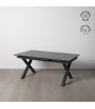MESA COMEDOR EXTENSIBLE ANTRACITA 180 X 100 X 77 CM