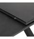MESA COMEDOR EXTENSIBLE ANTRACITA 180 X 100 X 77 CM