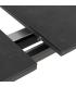 MESA COMEDOR EXTENSIBLE ANTRACITA 180 X 100 X 77 CM