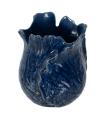 JARRÓN AZUL CERÁMICA DECORACIÓN 17 X 16 X 20 CM