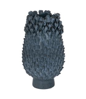 JARRÓN AZUL CERÁMICA DECORACIÓN 22,50 X 22,50 X 38,50 CM