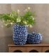 JARRÓN AZUL CERÁMICA DECORACIÓN 36,50 X 35,50 X 24 CM