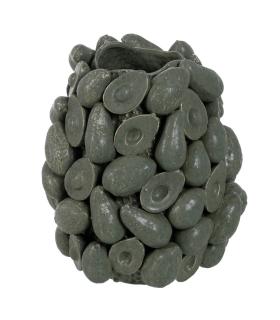 JARRÓN VERDE CERÁMICA DECORACIÓN 33 X 33 X 37,50 CM