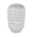 White ceramic decorative vase 18.5 x 18 x 27.5 cm