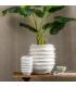 JARRÓN BLANCO CERÁMICA DECORACIÓN 18,50 X 18 X 27,50 CM