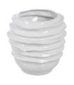 White Ceramic Vase 44.5 x 44 x 46.5 cm