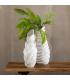 JARRÓN BLANCO CERÁMICA DECORACIÓN 16 X 15 X 44 CM