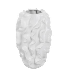 JARRÓN BLANCO CERÁMICA DECORACIÓN 33 X 33 X 48 CM