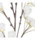 RAMA ROSAS BLANCO NAILON DECORACIÓN 110 CM